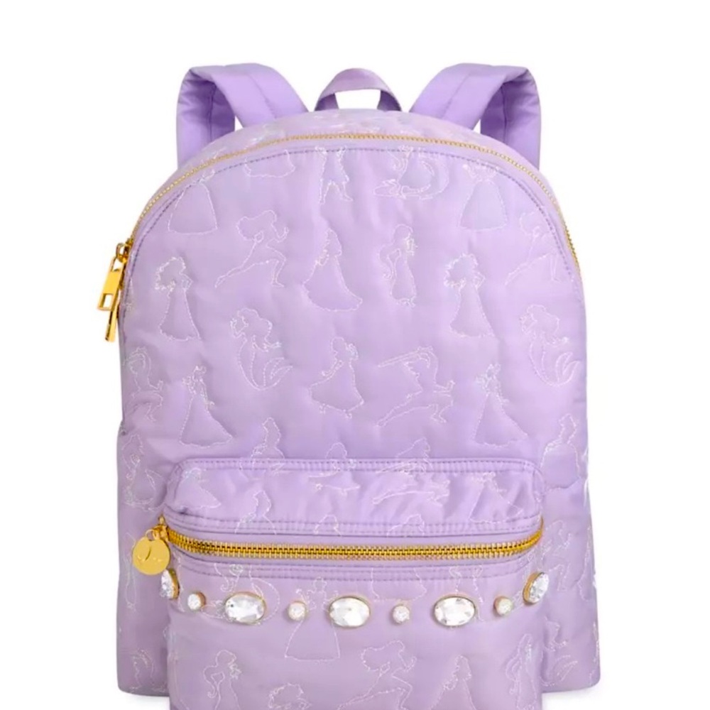 Disney Parks Stoney Clover Lane Purple Princess Large Backpack Lavender Jeweled